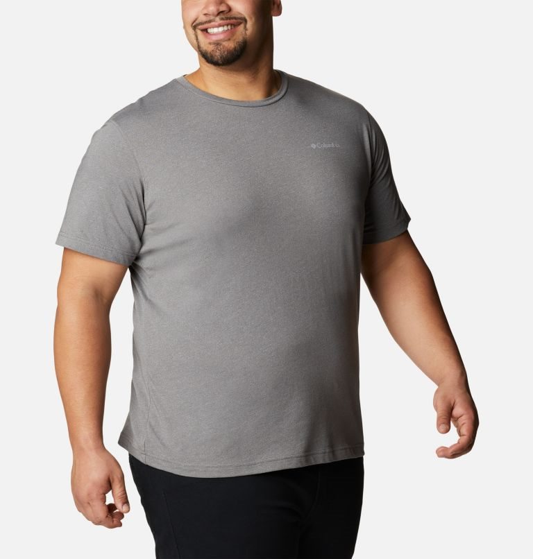 Men's Columbia Thistletown Hills Short Sleeve T Shirts Grey | Plus Size CA-Y5016